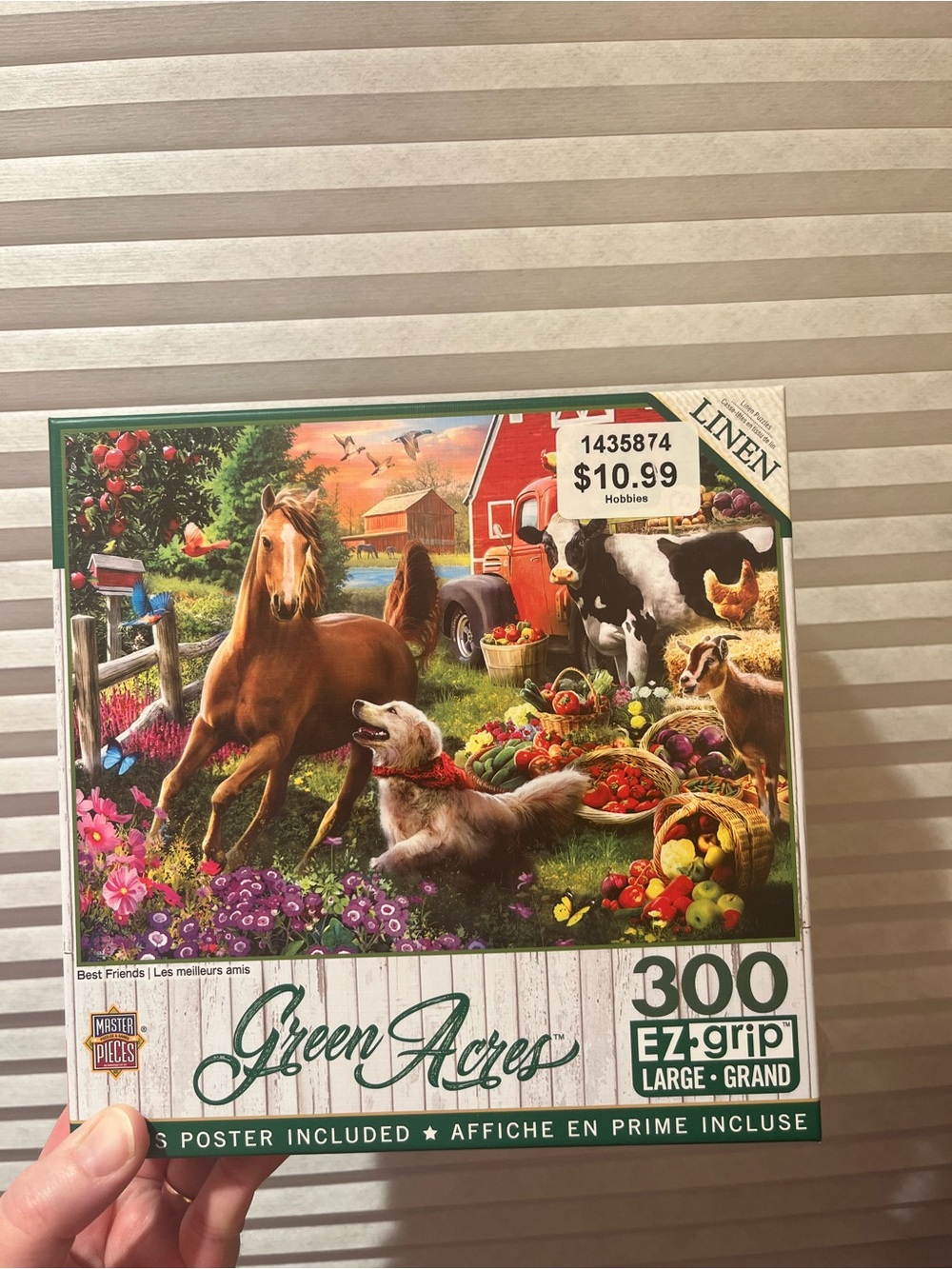 300-Piece EZ Grip Jigsaw Puzzle – Colorful Farm Scene (Multicolor)